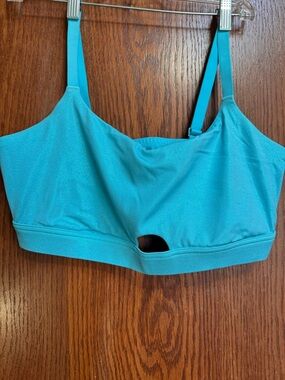 Offline by Aerie Shiny Turquoise Women's Bralette with Front Cutout Size XL